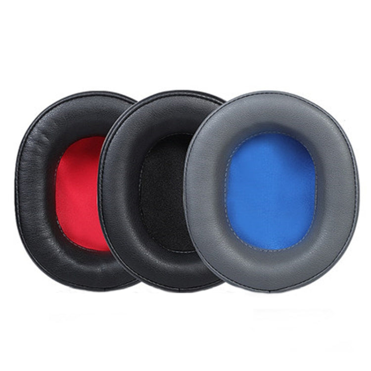 2 PCS Headset Protein Leather Earmuffs for Audio-Technica ATH-WS660BT (Black+Red)