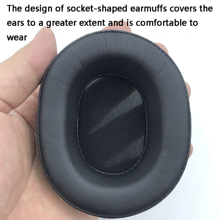 2 Pieces of Replacement Protein Leather Ear Pads for Audio-Technica ATH-WS660BT Headphones (Black)