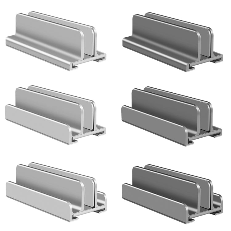 Aluminum Alloy Laptop Tablet Phone Storage Stand - Single Slot (Silver)