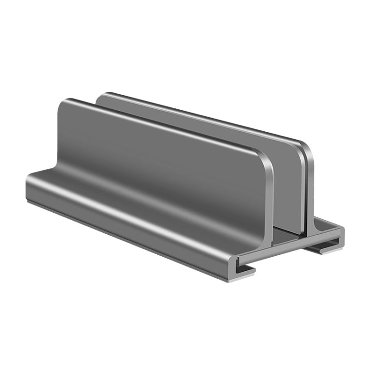 Aluminum Alloy Laptop Tablet Phone Storage Stand in Gray - Adjustable Width and Sturdy Structure