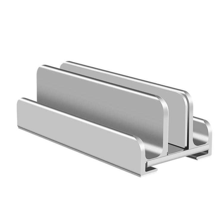 Aluminum Alloy Laptop Tablet Phone Storage Stand with Three Slots (Silver)