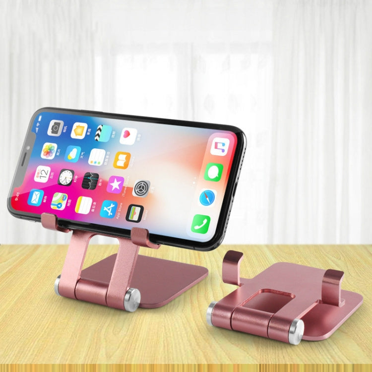 Universal Rose Gold Folding Stand for Mobile Phones and Tablets