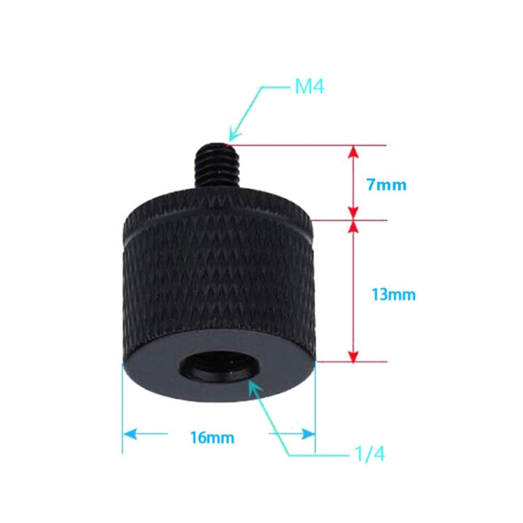 4 Pieces A18 1/4 Female to M4 Male Screw Adapter Set