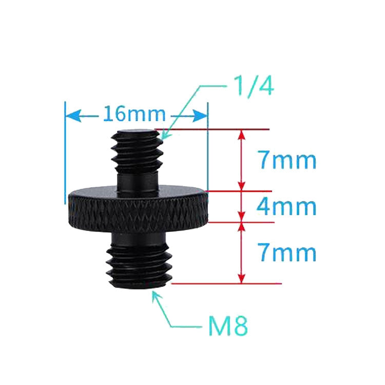 4-Piece A27 1/4 Male to M8 Male Screw Adapter Set