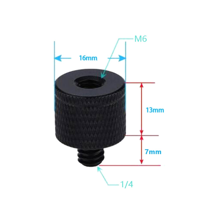4 PCS Female M6 to 1/4 Male Screw Adapter