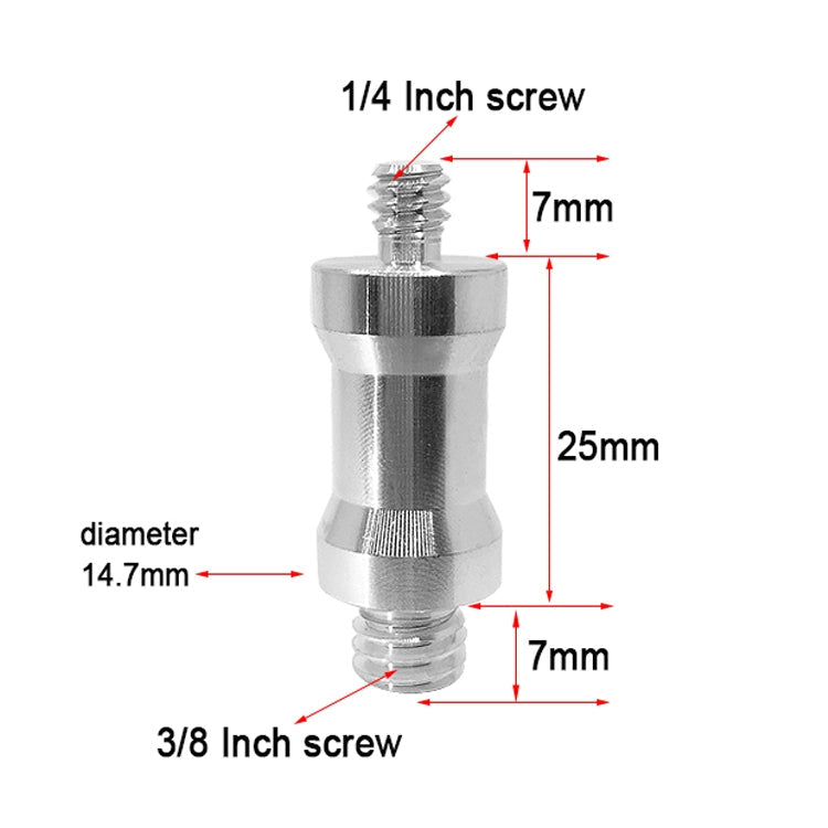 10-Piece 1/4 Male to 3/8 Male Screw Adapter Set