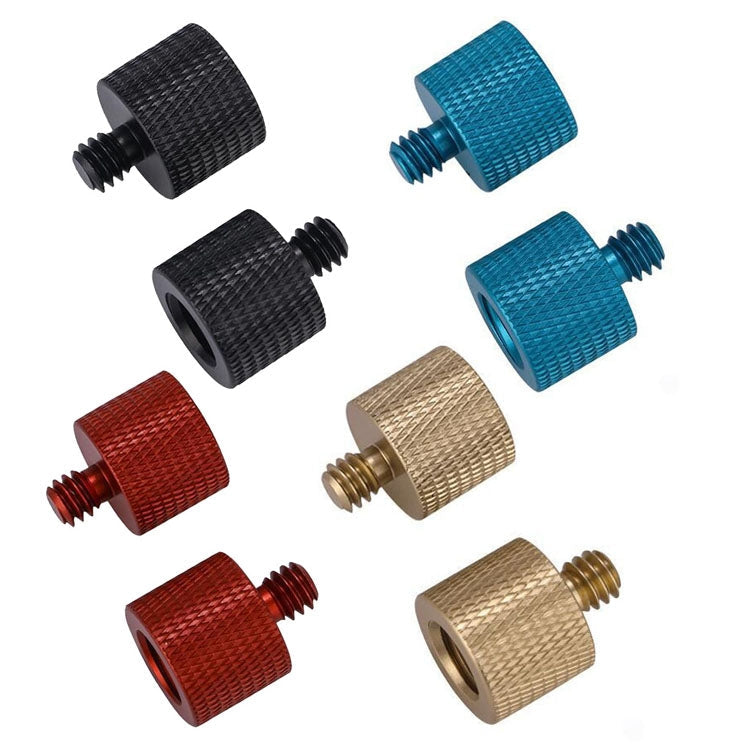 10 Pieces of 3/8 Female to 1/4 Male Screw Adapters (Black)