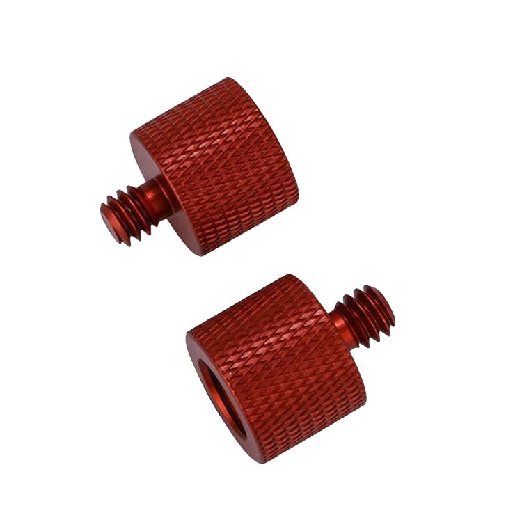 10-Piece 3/8 Female to 1/4 Male Screw Adapter Set (Red)