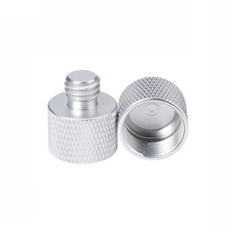 4-Piece Set of 5/8 Female to 3/8 Male Aluminum Alloy Adapter Screws (Silver)