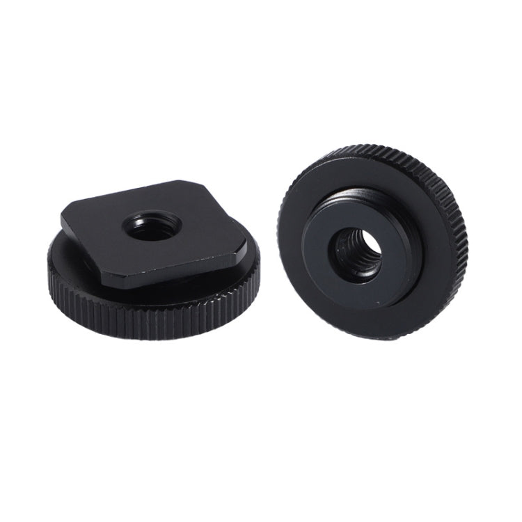 2 Pieces Aluminum Hot Shoe Adapter with 5/8 Male to M6 Female Screw