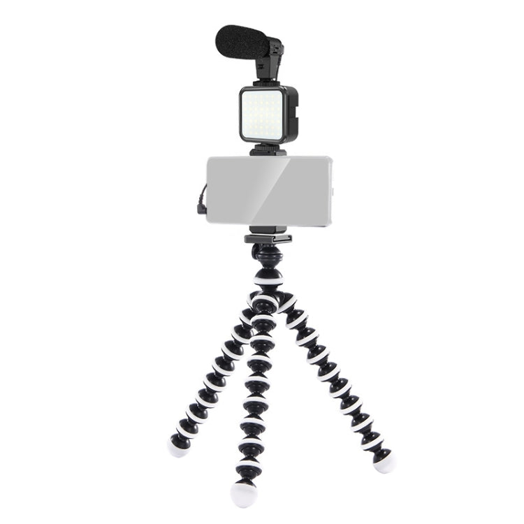 Portable Octopod Tripod Kit with Fill Light and Microphone (Black)