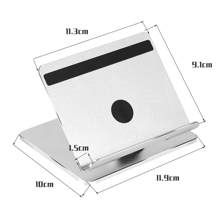 Aluminum Alloy Folding Tablet Stand (Bright Silver)