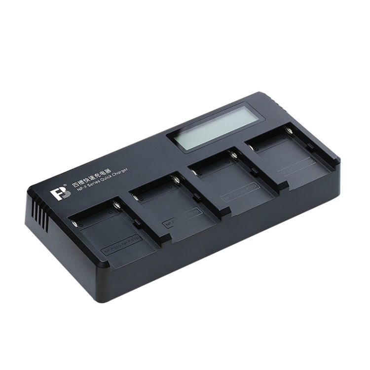 Fast Charger for Sony NP-F970/NP-F960 Batteries with 4-Slot Design and Worldwide Applicability