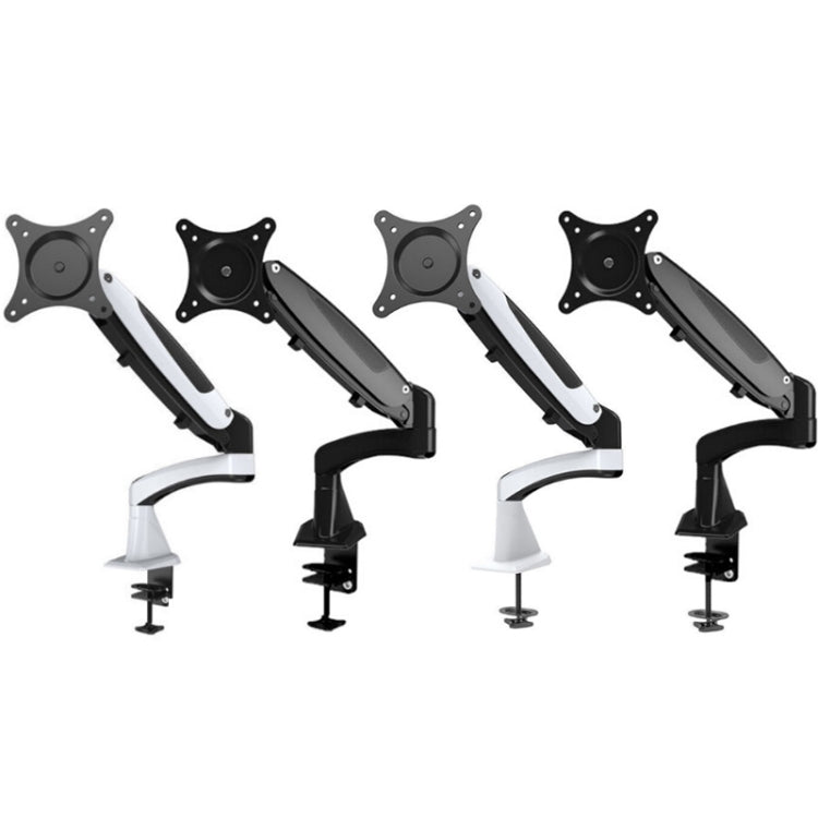Gibbon Mounts GM112FC Clip Table White Telescopic Rotating Monitor Stand