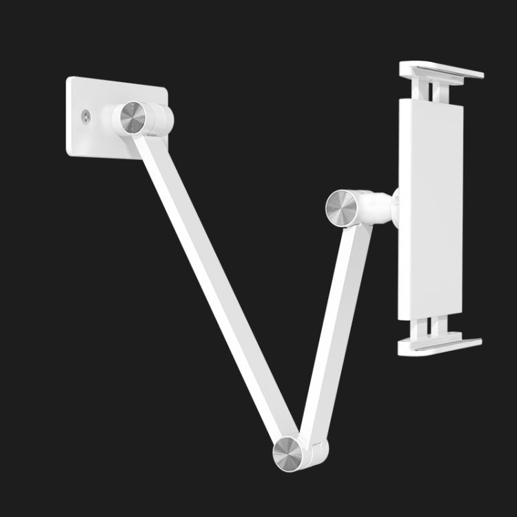 WS-2 Wall-Mounted Folding Telescopic Holder for Mobile Phones and Tablets in White