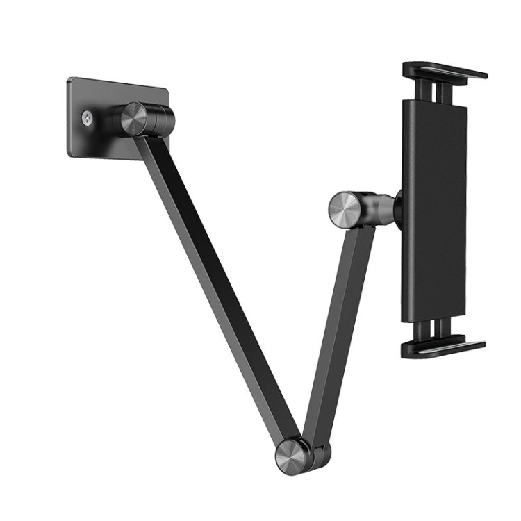 WS-2 Wall-Mounted Folding Telescopic Holder For Mobile Phone And Tablet (Black Gray)
