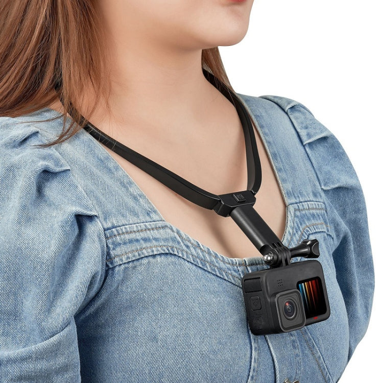Hands-Free Neck-Hanging Action Camera Bracket (Black)