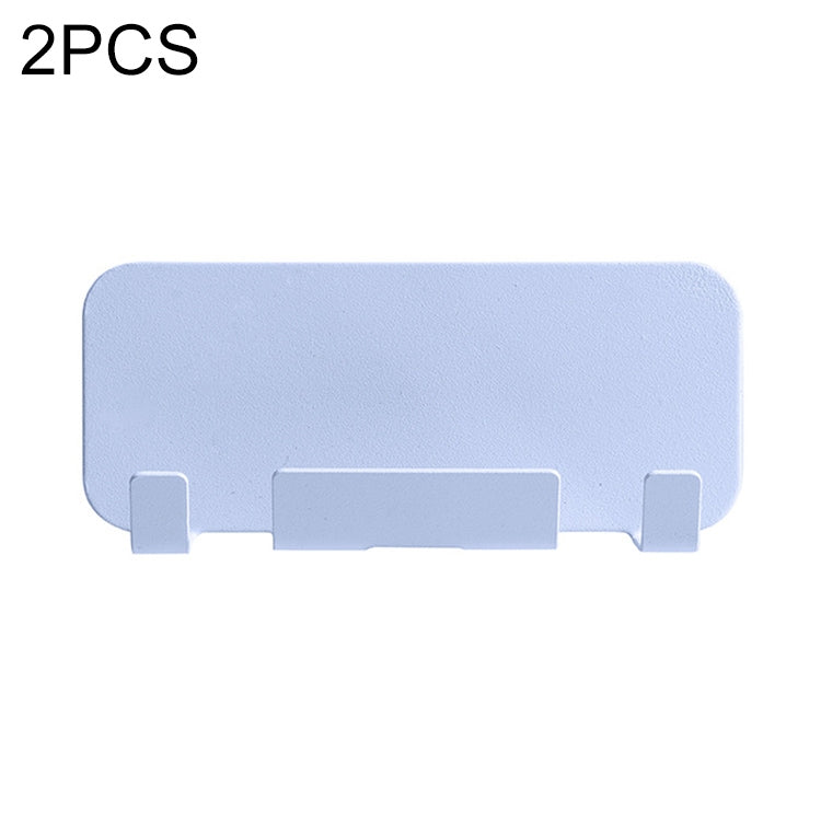 Blue Punch-Free Wall-Mounted Phone Charging Holder Set of 2