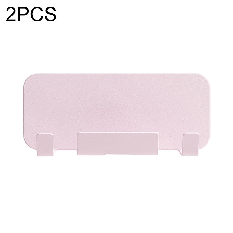 Punch-Free Wall-Mounted Charging Holder for 2 Mobile Phones (Pink)