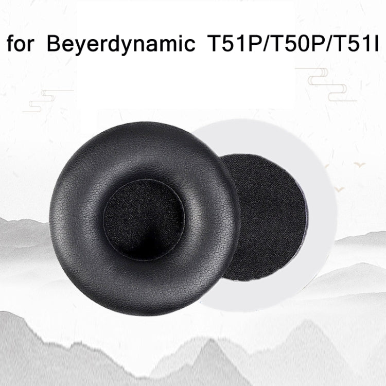 Protein Skin Sponge Earphone Covers for Beyerdynamic T51P/T50P/T51I (Black, 1 Pair)