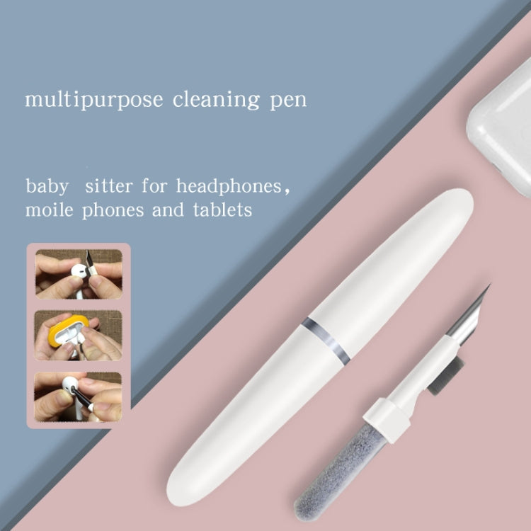 3 in 1 Bluetooth Earphone Mobile Phone Computer Cleaning Pen (White)