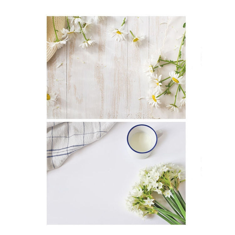 Double-Sided 3D Stereo Shooting Background Cloth (I Daisy Milk) - 57x42cm