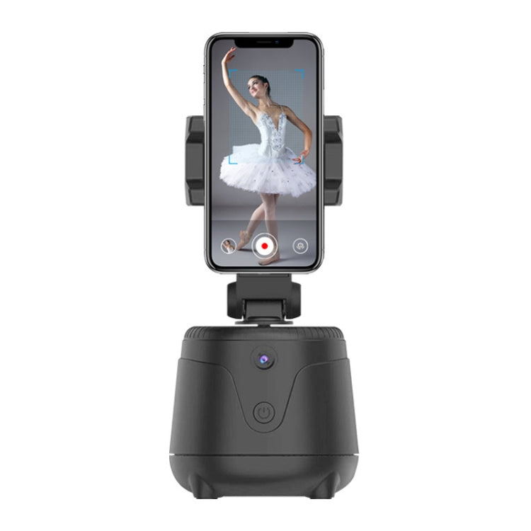 AI Face Tracking Tripod Holder with 360-Degree Rotation (Black)