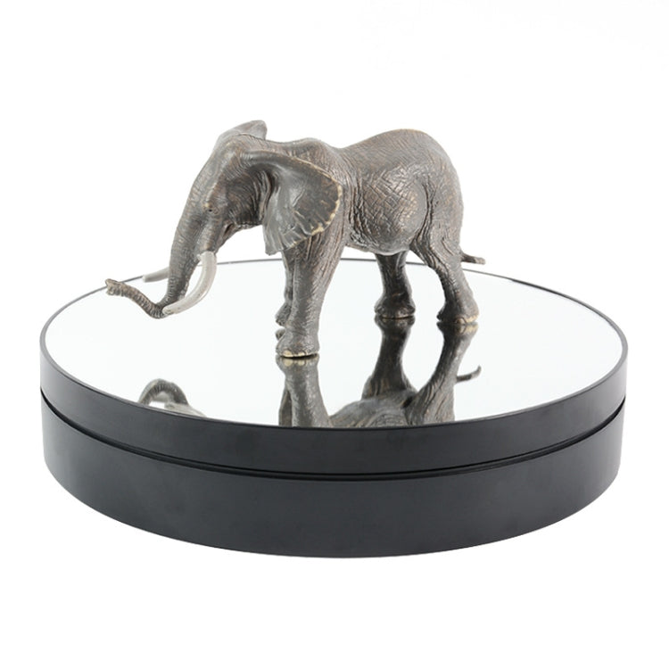 Adjustable Speed Electric Rotating Display Stand - Black Mirror 25cm