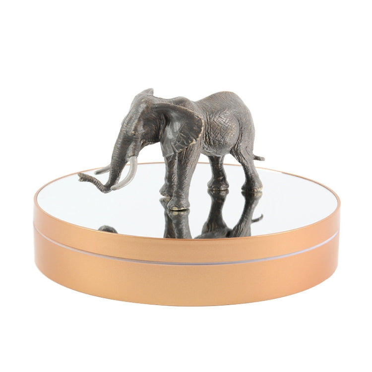 25cm Adjustable Speed Electric Rotating Display Stand (Golden Mirror)