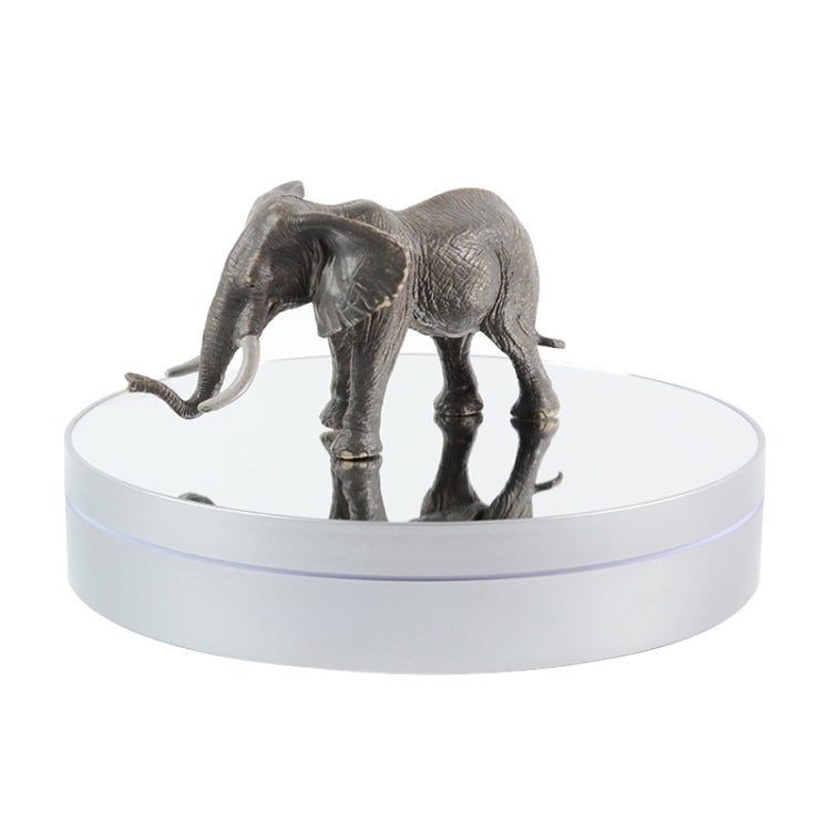 Electric Rotating Display Stand with Adjustable Speed and Load Capacity - Silver Mirror