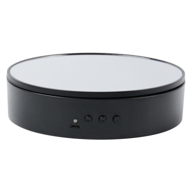 Adjustable Speed Rotating Display Stand with 15cm Turntable (Black Mirror)