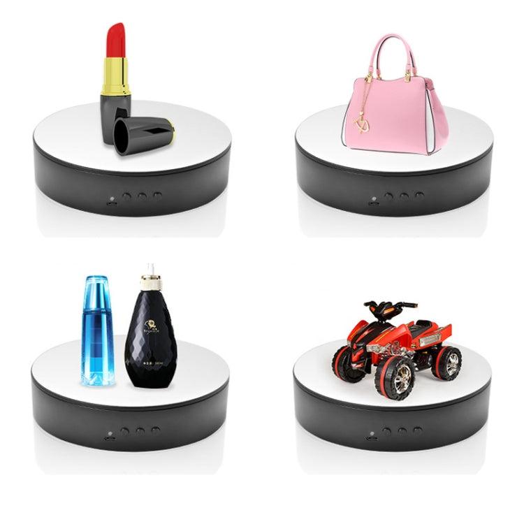 Adjustable Speed Rotating Display Stand - White Mirror (15cm)