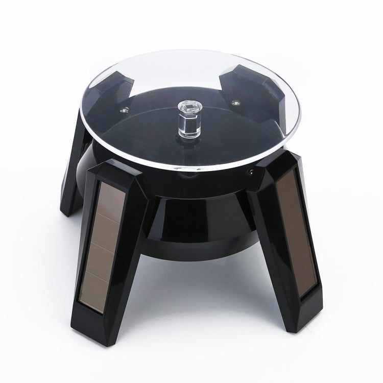 Solar-Powered 360 Rotating Display Stand with Blue LED Light