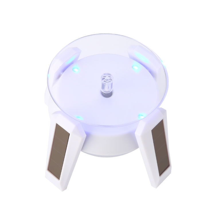 Solar-Powered 360 Rotating Display Stand with White Blue Light