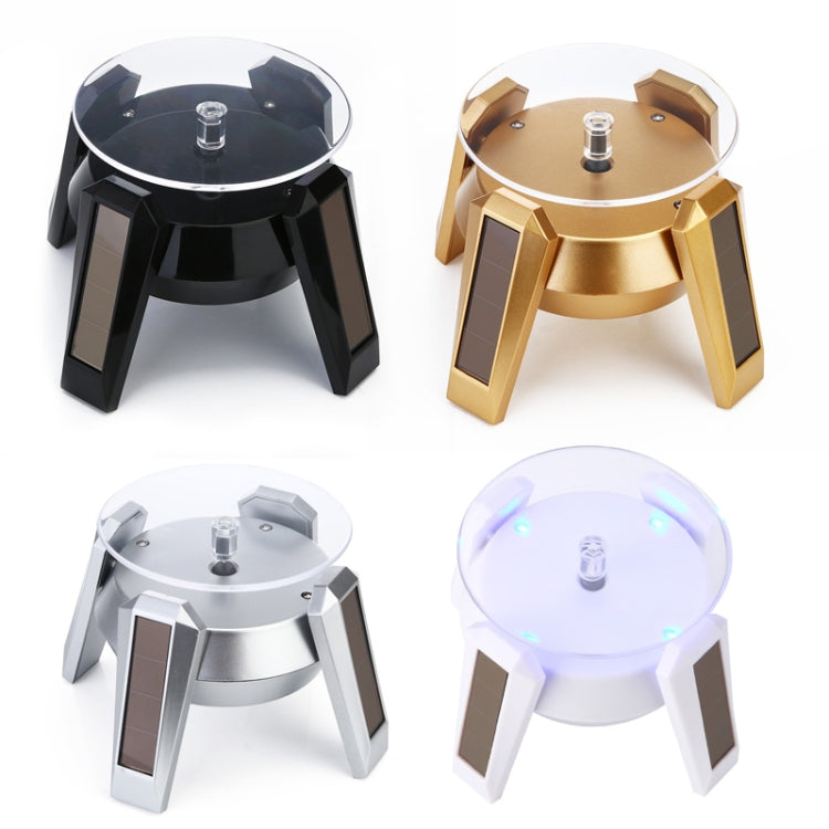 Solar-Powered 360 Rotating Display Stand with White Blue Light