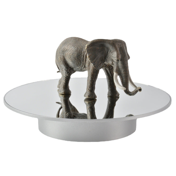 25cm USB Power Rotating Display Stand Video Shooting Turntable (Silver Mirror)