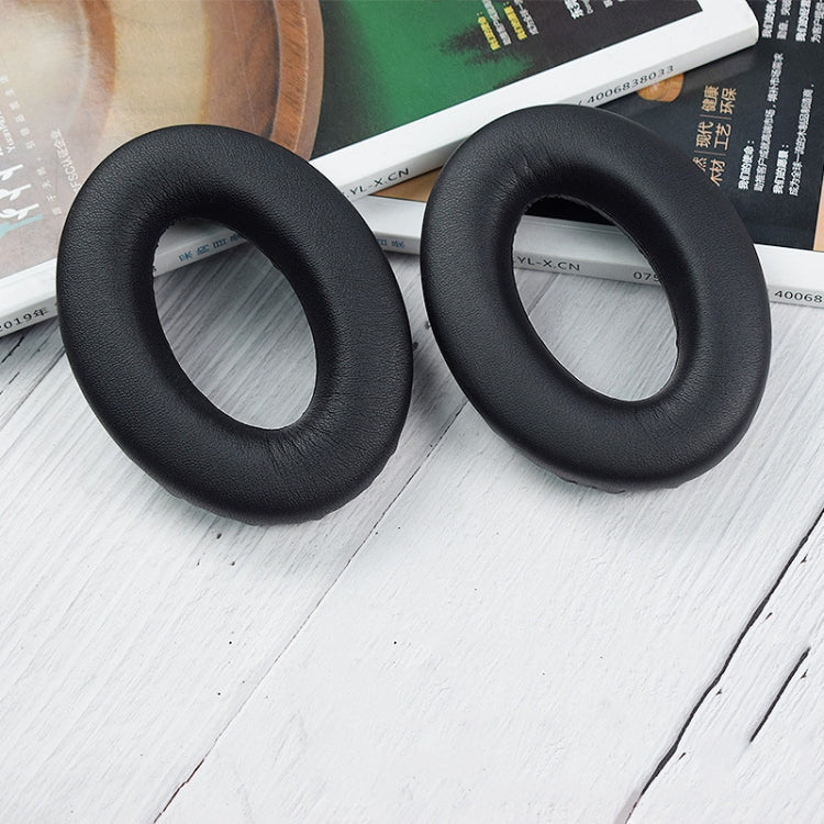 Premium Black PU Leather Earpads for Sony WH-1000XM4 - No Buckle