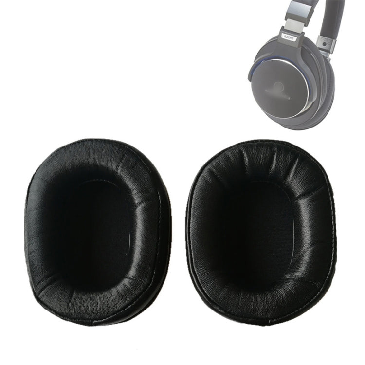 Sponge Earmuff for Audio-Technica Headphones - Goatskin-Black, 1 Pair