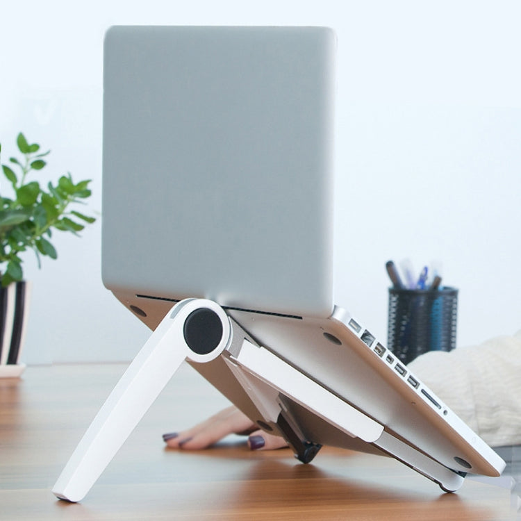 Foldable Laptop Stand Mobile Phone Tablet Desktop Stand - White