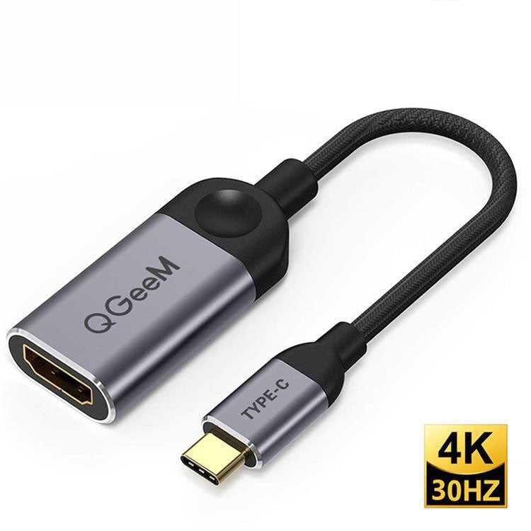 QGeem USB Type-C to HDMI Adapter - Grey