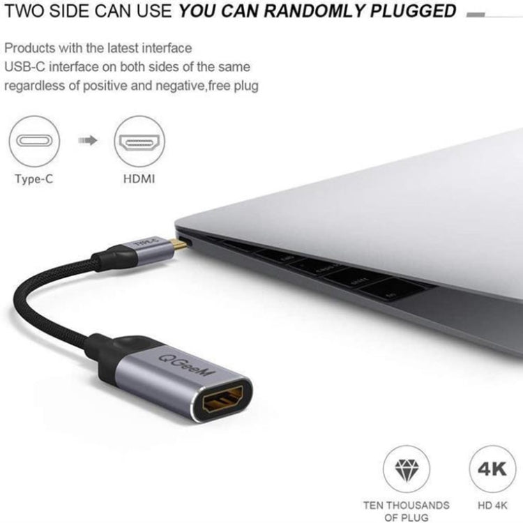 QGeem USB Type-C to HDMI Adapter - Grey