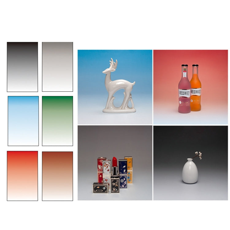 Gradient Morandi Double-sided Film Photo Props Background Paper - Blue/Green (54 x 83cm)