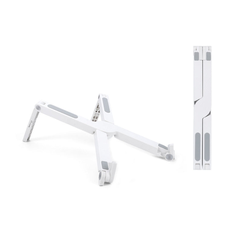 X1 Foldable Laptop Stand with Adjustable Height and Non-Slip Texture (White)