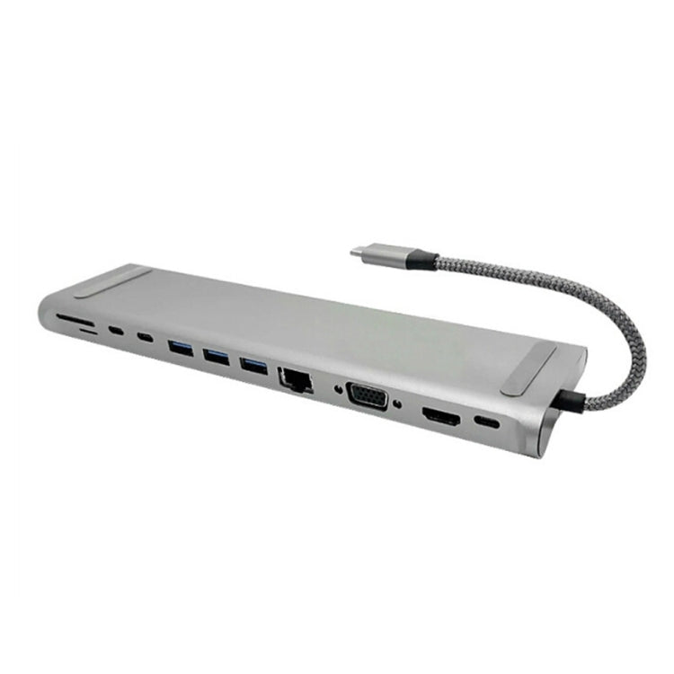 12-In-1 Multifunctional TYPE-C Extension Hub Adapter with Stand Function (THL-282)