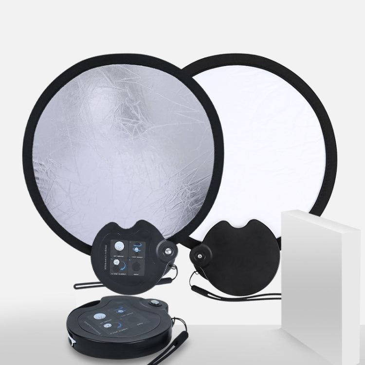 30cm Double-sided Beauty Photo Live Broadcast Fill Light Board with Storage Box (Silver White)
