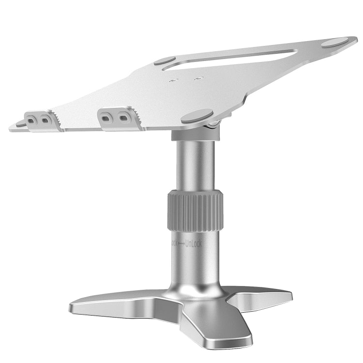 Adjustable Aluminum Alloy Laptop Stand with Cooling Ventilation (Silver)