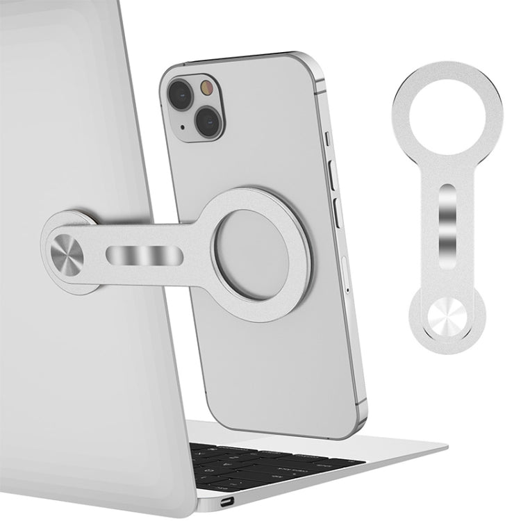 Magnetic Laptop Stand with Hidden Car Bracket and Adjustable Angle (Silver)