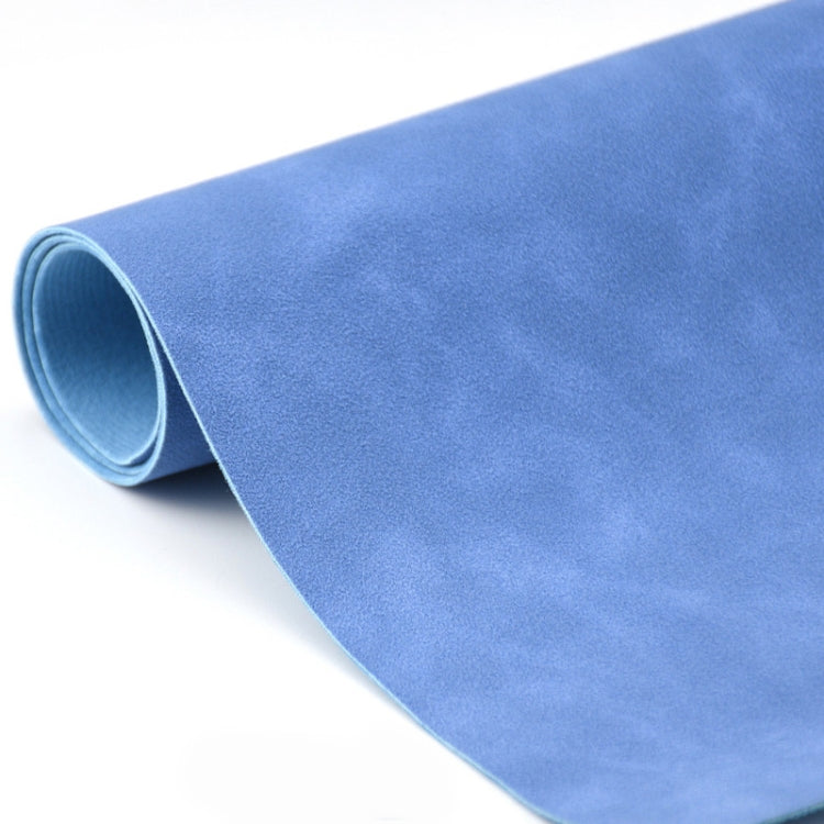 2-Piece Set of Vintage Style Waterproof Leather Photo Background Cloth in Blue