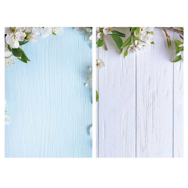 3D Stereoscopic Double-sided Photography Background Board - Flower Blue White (Set of 2)