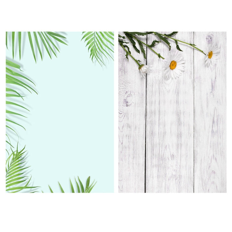 Double-sided 3D Photography Background Board - Daily Green Leaves (2 PCS)